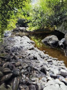 Rincón pedregoso. Acuarela de paisaje. Carlos Garcia