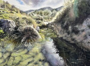 Río Agres. Acuarela. Carlos Garcia